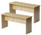 LafeuR Sitzbänke für Esszimmertisch, 2er Set, Küchenbänke, Esstischbänke,90x30x45 cm，Holzbank,Schlafzimmer oder Küche,Eiche