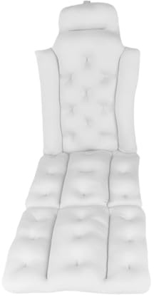 Fenteer Cuscino Vasca da Bagno Cuscino Corpo Intero Poggiatesta Vasca Materassino Vasca Ergonomico Materiale Traspirante E Antiscivolo Adatto Adulti Relax Ben, Bianco