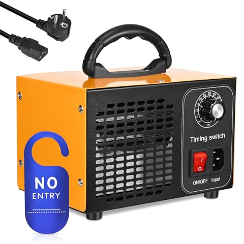 Generador de Ozono Hogar 60000mg/h,Profesional Máquina de Ozono Purificador de aire portátil con un área de purificación efectiva de 400 metros cuadrados