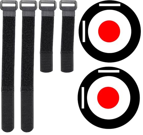CHSEEO Bersagli per Porta da Calcio - 2 Dischi per Allenamento con 4 Cinghie Regolabili (30cm + 60cm) - Attrezzatura per Esercizi di Tiro per Bambini, Allenatori e Professionisti