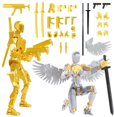 HTTDSLF T13 Action Figure Set (Assembly completato), 13 Toy Robot Multi-giunto stampato in 3D, T13 Action Figure Con Più Giunti, Decorazioni Desktop per gli Amanti del Gioco Giocattoli