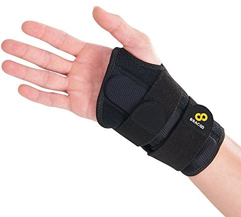 Bracoo Handgelenkstütze mit Karpaltunnelsyndrom Schiene, Handgelenkschiene für Rechts Links Hand, Ergonomische Metallschiene Handgelenkbandage für Karpaltunnelschmerzen, Sehnenscheidenentzündung, WB30