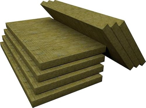 FUTURAZeta Lana di Roccia Isolamento Termico 9 Pannelli Isolanti Termici per Interni Antimuffa con Spessore 40mm, Pannelli Fonoisolanti per Isolamento Acustico, Pannelli 1200 x 600 mm (mq. 6,48)