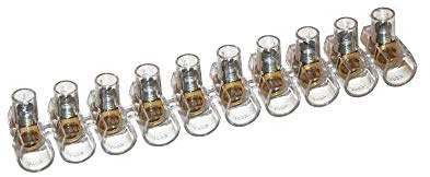 BARRETTA 10 MORSETTO UNIPOLARE CAPPUCCIO ELETTRICO mmq. 1,5 MORSETTI FORBOX