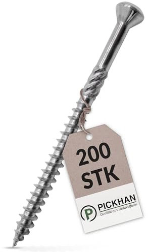 200 Stk Terrassenschrauben 5 x 70 mm für Terrassenbau Edelstahl rostfrei Holzdielen…