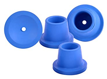 Ersättningsfötter för duschstol, badstol, duschpallar och överföringsbänk, halkfri duschbänk och badkar, överföringsbänkar, gummi, sugkopp fötter, metallinsats förstärkt (1 tum I.D, blå)