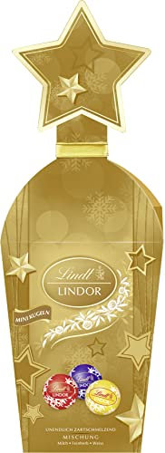 Lindt Schokolade LINDOR Mischung | 150 g | LINDOR Kugeln Feinherb 45 %, Milch, Weiß mit unendlich zartschmelzender Füllung | Pralinen-Geschenk | Weihnachtsschokolade