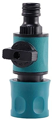 Garden Hose Connector Water Pipe Fittings - Quick Release in Line Shut Off Valve for Join Garden Hose Pipe Tube