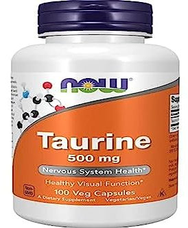 Now Foods, Taurina, 500 mg, 100 capsule vegane, aminoacido