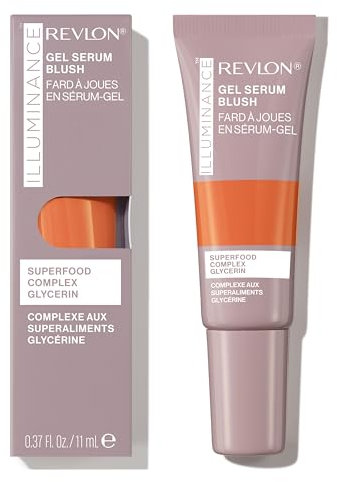 Revlon Illuminance Gel Sérum Blush, Joue Visiblement Repulpée, Fini Lumineux et Hydratation Toute la Journée, 130 Beaming coral, 11 ml.