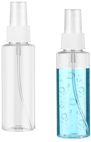 Tucnoeu 2 pezzi piccolo flacone spray trasparente nebulizzatore spray da viaggio mini flaconi spray vuoti adatti per cosmetici, bottiglie da 100 ml per il riempimento aereo