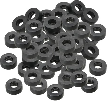 PATIKIL 40pz Rondelle Piatte in Gomma M3, Rondella Piatta 3mm ID x 8mm OD x 3mm Spessore Anello Tenuta Separatore Guarnizione per Tubo Rubinetto Tubo Acqua Bullone Fissaggio, Nero