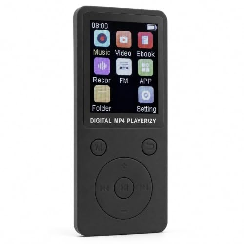 64 GB MP3-spelare/MP4-spelare, Musikspelare med Bluetooth 5.0,1.8-tums Färgskärm Bärbar Videomusikspelare, Röstinspelning, E-böcker Stöder Utökat Upp Till 128 GB (ingår ej)