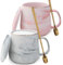 2 tazas de té de cerámica de 400 ml, tazas de mármol para parejas con tapa y cuchara, juego de regalos hermosa taza, taza de café de cerámica con tapa, regalo para boda, compromiso, aniversario de