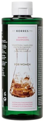 KORRES Cystine & Glycoproteins Shampooing anti-perte de cheveux pour femme, sans parabène et sans silicone, 400 ml