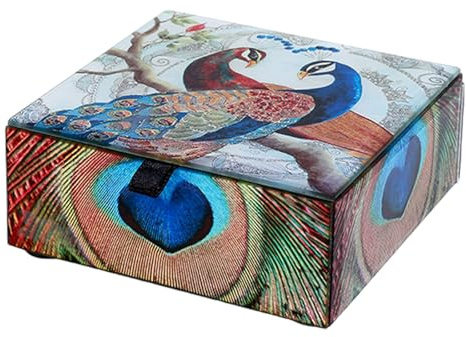 Zkydhbd Versatile Jewelry Storage Box Stylish Glass Jewelry Container Strorage Box For Rings And Necklaces Collection Office And Home