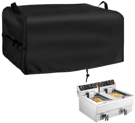 Letsteel Deep Fryer Cover Compatible with Vevor Commercial Deep Fryer, 500D Waterproof Electric Fryers Cover, 22.5 L x 20.5 W x 14 H