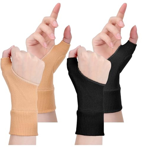 Heclia 4 handledsbandage handledsstöd elastisk tumme handske handledsskena kompressionshylsa tumbandage fingerlös tumme stöd handledsbandage karpaltunnel handledsskydd S