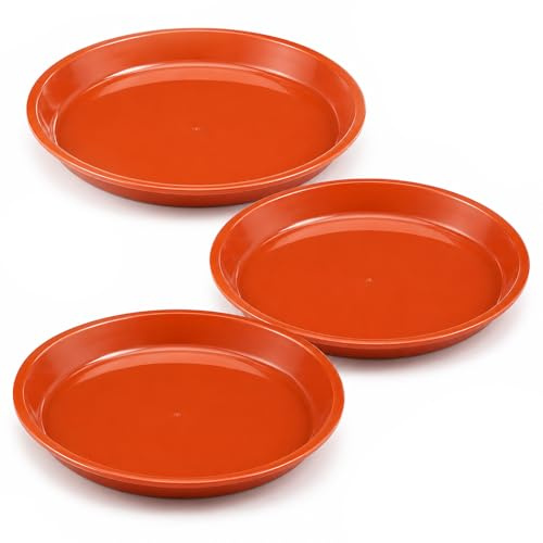 3 Hedgehog Feeding Bowls 14cm Low Profile Water Dish Red