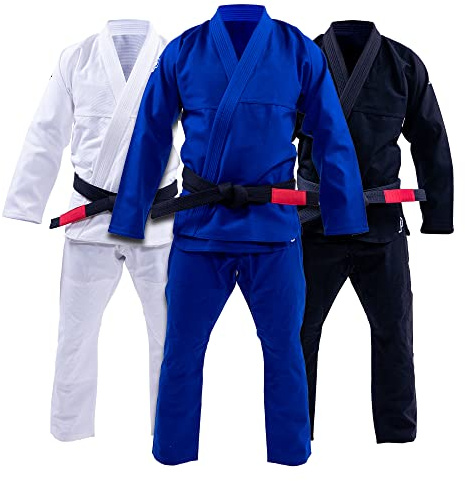 Progress Jiu Jitsu Academy Gi | Kimono BJJ leggero con cintura bianca inclusa | Kimono BJJ per uomo e donna | Kimono Jiu Jitsu resistente agli strappi per allenamento e competizione | Kimono da uomo e