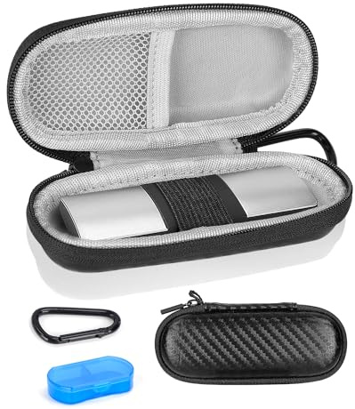 Glamgen Étui de voyage rigide portable pour moniteur cardiaque AliveCor Kardia Mobile personnel EKG/KardiaMobile 6 appareils de surveillance de la fréquence de plomb, pilulier 2 fois par jour et