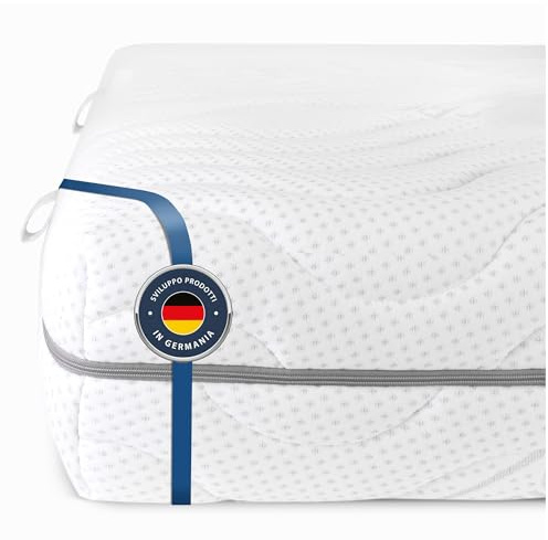 BMM Materasso Comfort 19, 90x210 cm, rigidezza H2 media, materasso in schiuma fredda Certificato Öko-Tex, Materasso ergonomico a 7 Zone, altezza 19 cm, materasso Sviluppo prodotti in Germania.