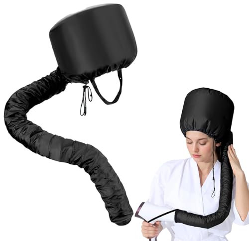 Wonvify Casco Asciugacapelli Con Cappuccio Regolabile, Portatile, Cinturino Elastico e Tubo Esteso per Cura e Asciugatura dei Capelli
