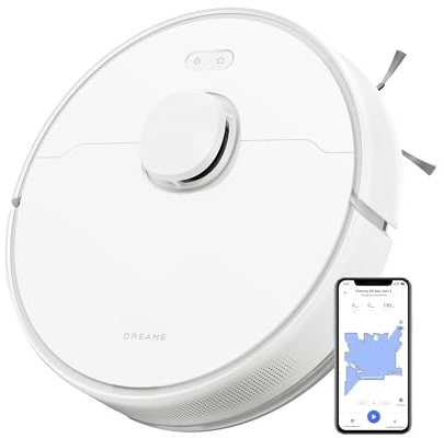 Dreame D9 Max Gen 2 Robot Vacuum Cleaner with Mop, 6000Pa Robot Vacuum Cleaner, LDS Navigation, Multiple Maps,240mins Runtime, Suitable for Floors/Carpets/Pet Hair, WiFi/Alexa/APP Control, White