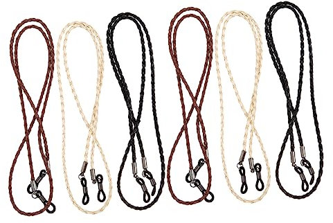 Homoyoyo Cordini Per Occhiali in Silicone Elastico 6 Pezzi Antismarrimento Per Sportivi e Uso Quotidiano, Porta Occhiali Resistente Da Uomo e Donna Colori Classici Nero, Marrone e Beige