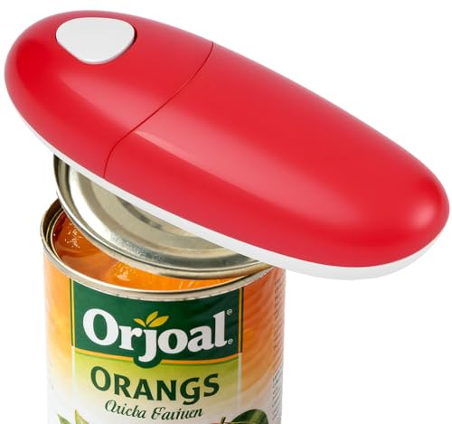Abrelatas Electrónico Automático, Abridor de Latas con Fácil 1 Botón, Abre Todo Tipo de Latas, sin Bordes Afilados - Abrelatas Profesional para Mayores, Niños, Cocineros y Personas Lesionadas