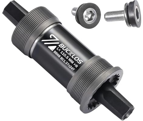 AEYINO Square Taper Bottom Bracket - 68/120x110.5 113 118 120 122.5 124.5 127 174mm Bicycle BSA Brackets for Mountain/MTB/BMX/Road/Fat Bike Compatible with Shimano
