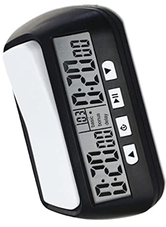 Topiky Reloj de Ajedrez Temporizador Digital con Función de Alarma Sonora para Chess Go Damas ABS Negro