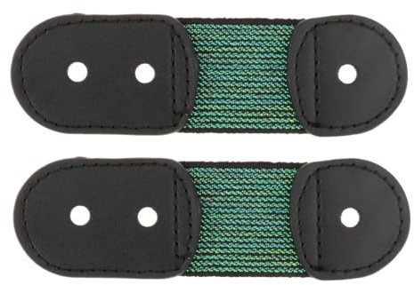 Colcolo 2 Correas de Encaje para Patinaje sobre Hielo, Bandas elásticas, Cinturones, Botas de Patinaje portátiles multifuncionales, Protectores de Cordones, Negro