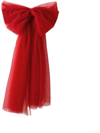 Julgransrosett dekorativ trädtopp prydnad för semesterdekor, 75 cm, polyester, röd (vinröd)