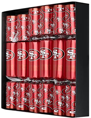 FOCO San Fransisco 49ers NFL Amerikanischer Fußball Packung mit 6 Weihnachtsfeier Gefälligkeiten