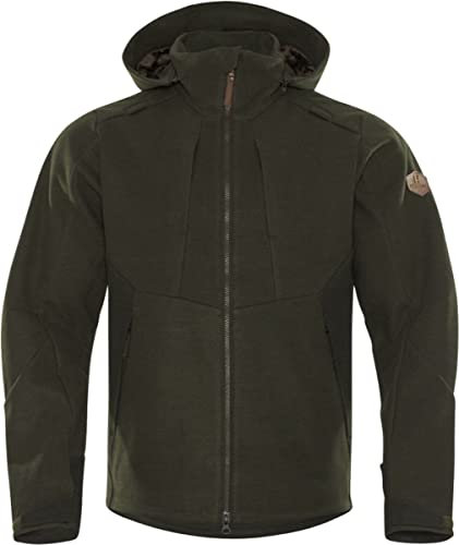 Härkila Metso Hybrid Veste en loden silencieuse en mélange de laine silencieuse pour la chasse – Veste de chasse verte avec traitement hydrofuge Bionic Finish ECO®, Willow Green, 52