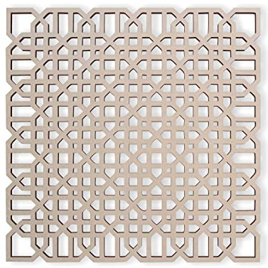 Jess and Jessica Wood Diagnal Octagon Lattice - Mandala Wall Art for Home Decor, Wall Panels, Overlays, Trellis, Privacy Screens & Yard Decor