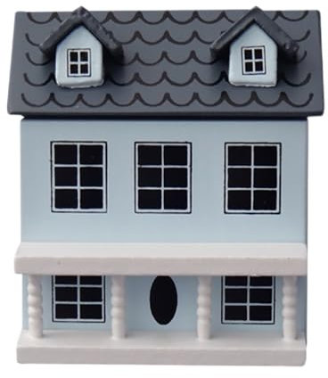 ibasenice Chalet Maison Petit Kit Maison de Poupées en Bois Escalier 1 12 Maison Modèle Décoratif Village Maisons de Noël Maisons en Bois pour Artisanat Mini Jeux