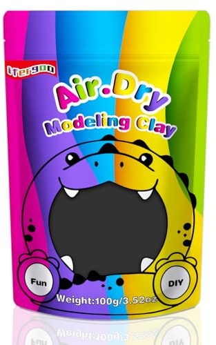 iFergoo Air Dry Clay, Ultra Light Modeling Clay (Black Clay)