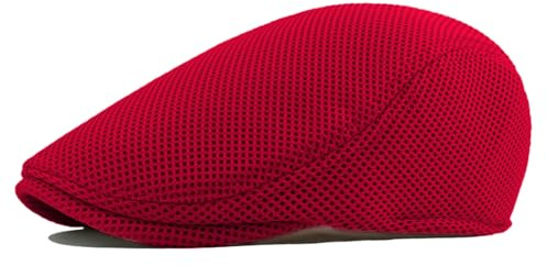 Meioro Boina para Hombre Boinas Hombre Gorros Transpirables de Malla, Verano Gorras Gatsby Ivy Gorra de Vendedor de Periódicos Newsboy Cap, Casquillo Irlandesa Sombrero de Pintor Flat Cap Talla Única