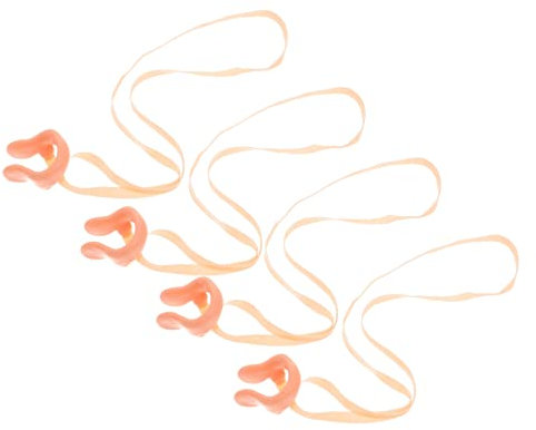 DINHEAROM 4Stücke Silikon Nasenclip mit Elastischem Riemen wasserdichte Nasenschiene zum Schwimmen für Erwachsene und Strapazierfähig für Optimalen Schutz Beim Schwimmen