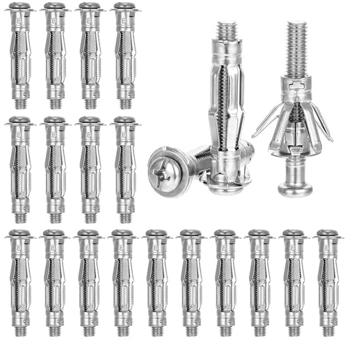 20 Stück Hohlraumdübel M8x52mm Verzinkt, Robust Rigipsdübel Für Sichere Befestigungen In Gipskartonplatten Und Hohlwänden, Mit 11mm Scheibe, Für 3-20mm Materialstärken.(20, M8x52mm) Hohle