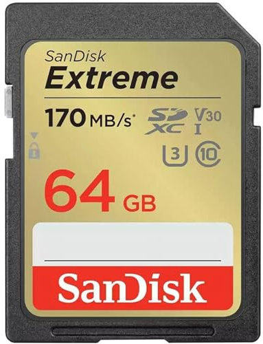 SanDisk Extreme 64GB MICRO SDXC Memory Card up to 150MB/s, Class 10, U3, V30 For Smartphone