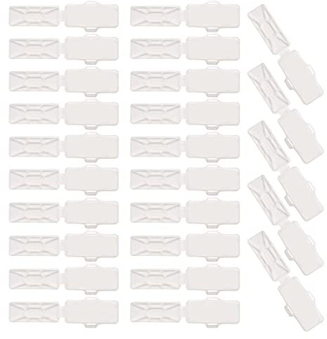 KLEHOPE Kabel Beschriftung 25 Stück Kabeletiketten - Transparente Nylon-Kabelbeschriftung Clip, Wasserdicht & Langlebig