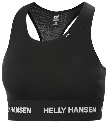 Helly Hansen Women's W LIFA Merino Midw Bra, Black, XL