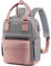 LOVEVOOK Rucksack Damen Klein, Wasserdicht Cityrucksack Handtasche 2 in 1, Mini Tasche Daypack Backpack Women Elegant für Freizeit Schule Reisen Arbeit, Rosa Grau