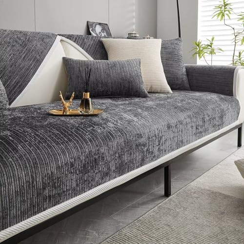 Sängorm soffa, överdrag, L-form 1/2/3/4-sits, soffa, skydd, hörnsoffa, halkfritt sofföverdrag, sofföverdrag för säte, universellt sofföverdrag, grå, 90 x 210 cm