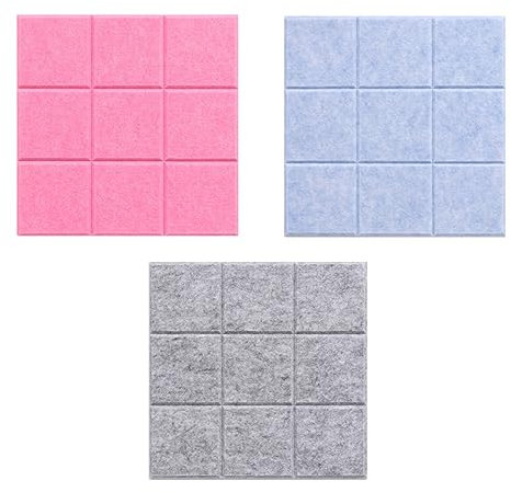 MAGICLULU 3st Filz Platte Jiugong Gitter Quadratische Filzplatte Nagelplatten Auswechselbares Letterboard Korkfliesen Nachricht Brieftafel Wandtattoo Aus Filz Gefühlt Reißzwecke Mini Büro