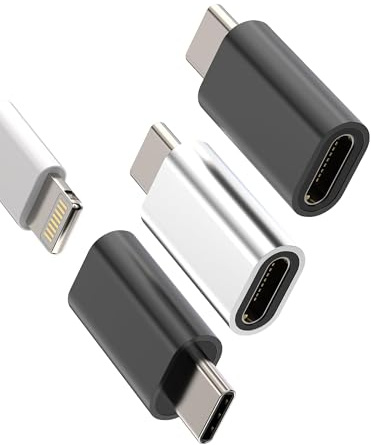 Adaptador Tipo C a Lightning Hembra USB C Macho Accesorios Cargador Cable Conversor Type-C Jack (3 Pack) Convertidor Para Apple iPhone15 Pro Max Plus Para iPad 10 Air4/5 Compatible con Samsung Adapter