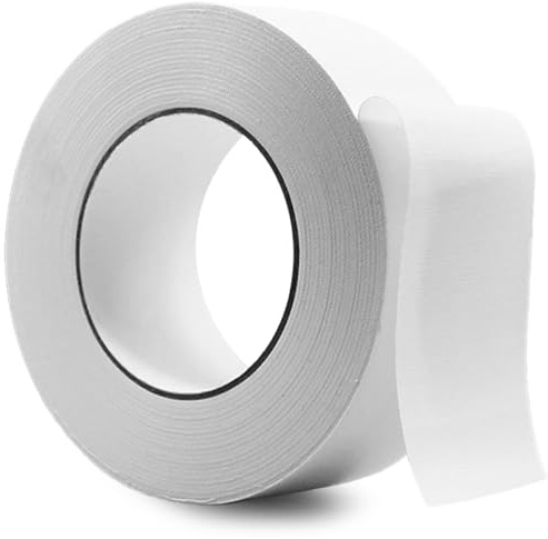 Rusoz textiltejp extra stark pansartejp 20 m x 50 mm anktejp rivbeständig vattentät reparationstejp för rör mattor tätningar reparation vit